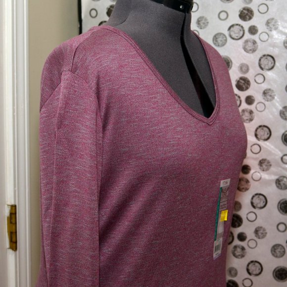 Faded Glory XL Long Sleeve V-Neck Top - Picture 2 of 3